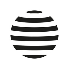 Detailed striped sphere. Professional globe symbols. Professional Vector planets. Sophisticated linear textures