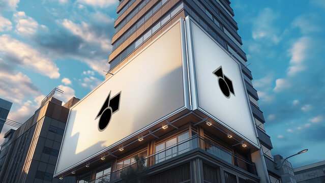 Urban City Video Wall Mockup 4 &ndash; Large LED Advertising Screen in Modern Street Environment, Digital Billboard Display, Outdoor Branding and Marketing Presentation Template