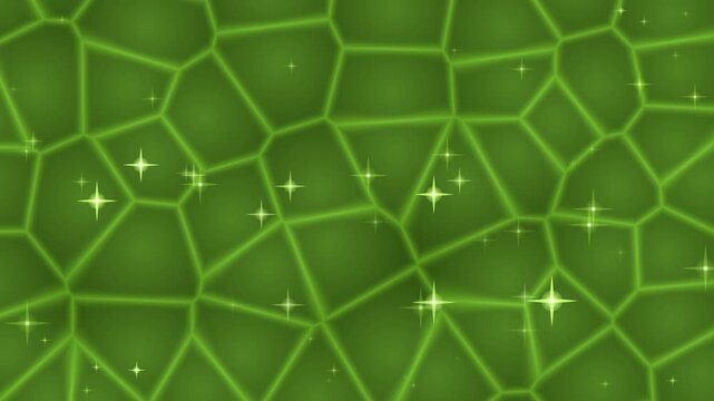 Green Leaf Cells with Sparkling Highlights.