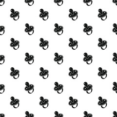 Black baby pacifiers forming a simple repeating seamless nursery pattern © nsit0108