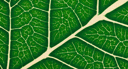 Pointillism Art Illustration Green Leaf