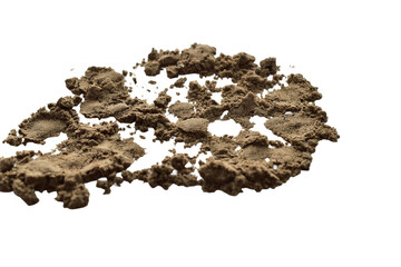 Dry soil, loam isolated on PNG background.
