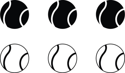 Obraz premium Three pairs of black and white tennis balls with different shading patterns.