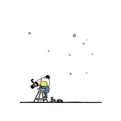 Polar-Aligned Star Tracker Camera Setup © Edik