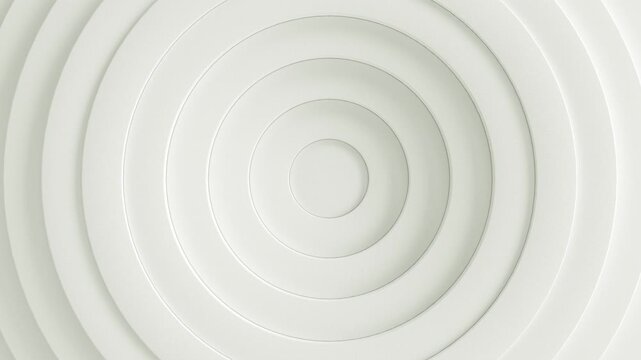 White concentric rings ripple outward, symbolizing focus and growth. Clean aesthetic conveying absolute clarity. Ideal for wellness branding, premium cosmetic advertising, and corporate presentation.