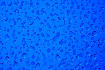 Blue Water Droplets Background - Close-up Texture