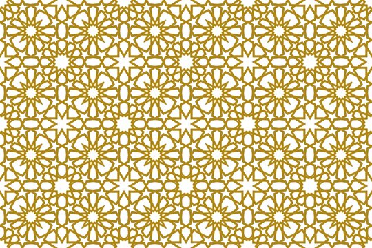 Elegant golden Islamic pattern background for luxury designs