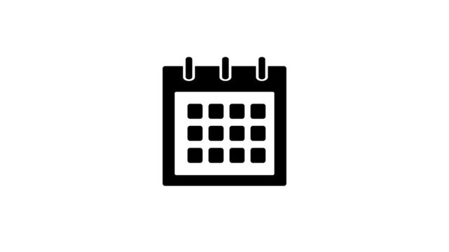 Modern Calendar icon isolated . Monthly and Day calendar icon , month calender icon isolated .