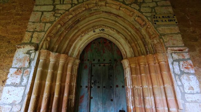 Hermitage of Santa Mar&iacute;a de la Hoz in Tobera, in the municipality of Fr&iacute;as, in the Merindades region. Burgos. Castile and Le&oacute;n. Spain. Europe