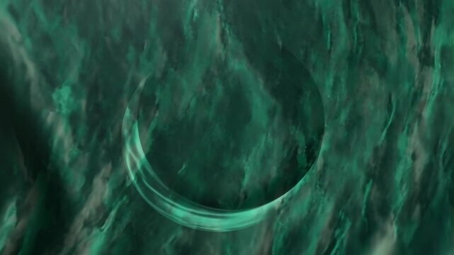 Flowing silk fabric forming crescent moon shape in luxury dark atmosphere