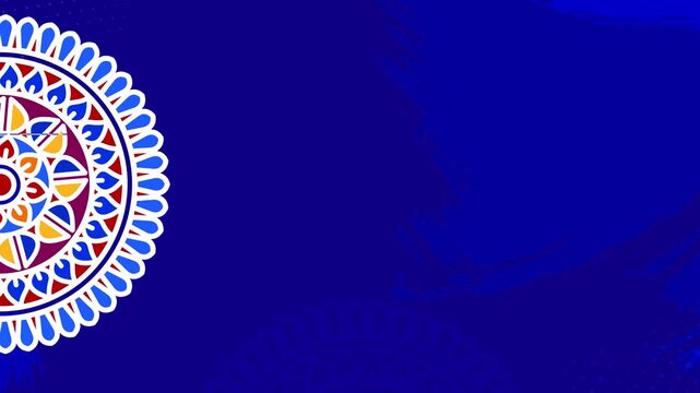 circle decoration ornament Decorative Elegant mandala copy space loop Animation video. Luxury mandala ornament background. Seamless 4K video looping for an elegant and vintage decorative element