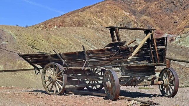  Old abondoned wagon from the Oregon Trail