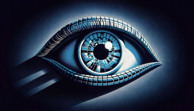 Ein Auge mit details, die Details im Auge behalten