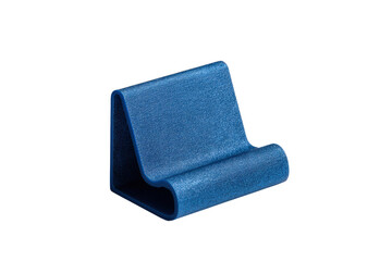 Obraz premium Blue Textured Holder for a Device on a Transparent Background High Resolution Png Digital Design Asset Isolated Clipart