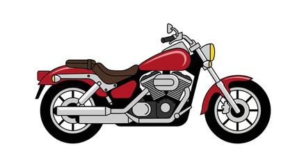 Obraz premium Red motorcycle illustration
