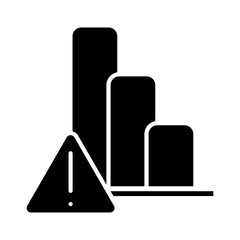 Financial losses vector icon. Revenue decline Illustration sign. Market decline symbol. Economic decline logo. Chart web icon.