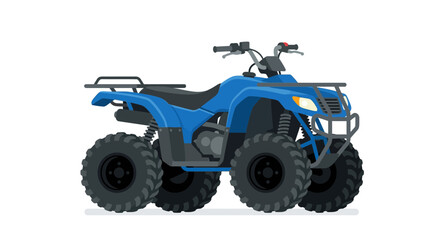 Fototapeta premium Blue ATV quad bike illustration on white background