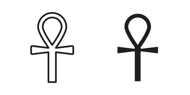 Ankh icon Symbol for App and Web UI Design Vectors