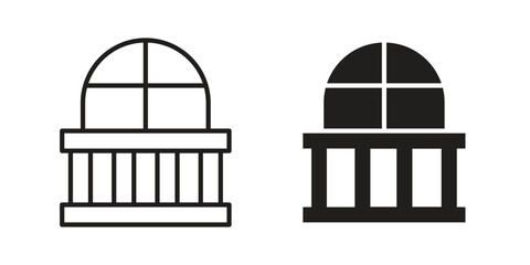 Fototapeta premium Balcony icon Symbol for App and Web UI Design Vectors