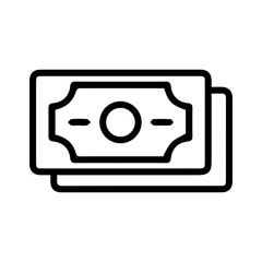 Money Bills Outline Icon