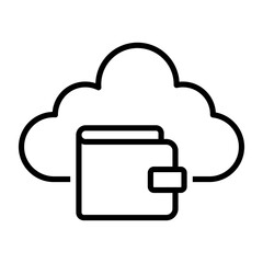 Cloud service vector icon. Cloud storage Illustration sign. Database symbol. Cloud drive logo.