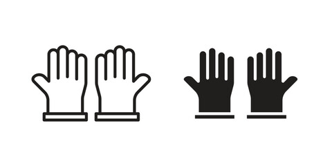 Fototapeta premium Gloves icon Symbol for App and Web UI Design Vectors