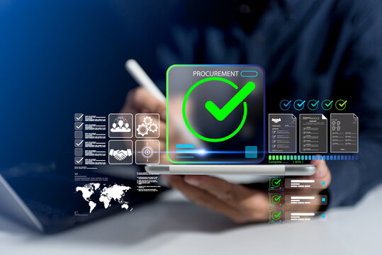 digital business technology handles purchasing verification approval processes. procurement management ensures document compliance security concerning supply contract invoice workflow status