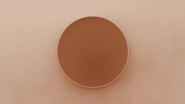 a circle with shadows on a brown background. logo frame