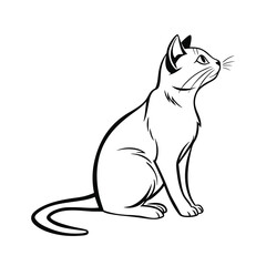 Vector illustration of a sitting cat © Efthaqur