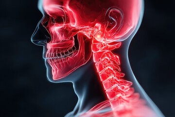 Illuminated neck anatomy highlights structure and pain points vi