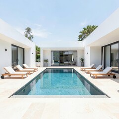 Fototapeta premium swimming pool in hotel