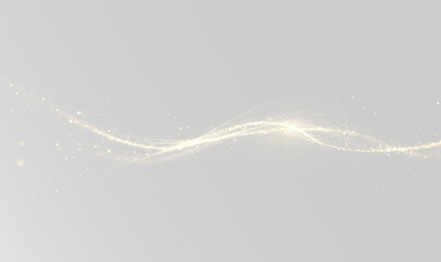 Obraz premium Golden swirling brush strokes with glittering ornamental patterns, elegant hand-drawn calligraphy, festive metallic elements, and luxury abstract curves overlay gold dust png