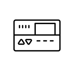 Obraz premium Temperature Control Panel Vector Line Icon