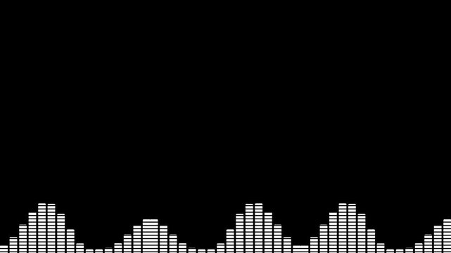 Modern music visualizer,abstract music sound wave or audio waveform on a black background video 4k