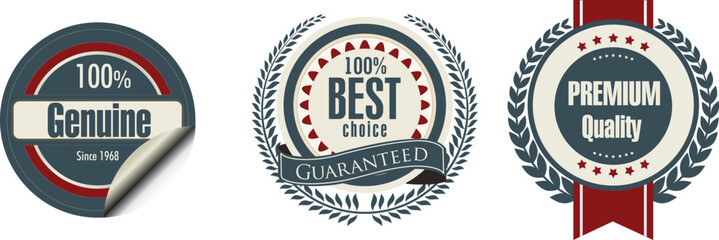 Obraz premium Collection of premium quality and best seller labels