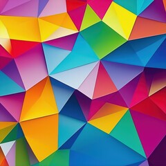 Obraz premium Abstract Colorful Geometric Triangles Background