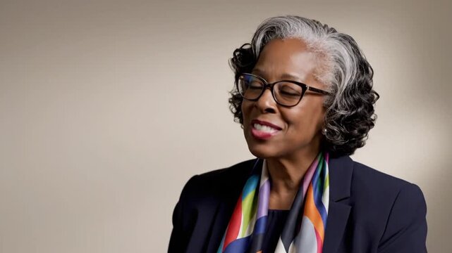 Confident Senior Portrait with Empowerment Message and Professional Soft Lighting