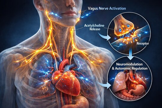 Vagus nerve stimulation with acetylcholine signaling and its role in autonomic system neuromodulation