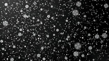 Obraz premium kamut. Snowflakes falling on dark background with heavy snow effect and atmospheric lighting. ESG reports, sustainability campaigns, designed for environmental awareness campaigns.