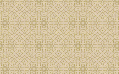 Fototapeta premium Seamless Islamic Geometric Pattern in Gold. Luxury Arabic Background
