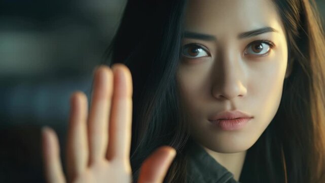 Asian actress demonstrating martial arts skill