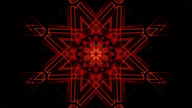 This scene features a vibrant neon tunnel design that loops seamlessly. The bright colors and patterns create a dynamic motion effect suitable for visual displays at events or in digital art.