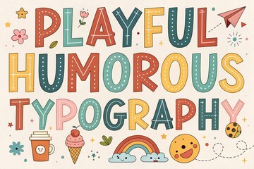 April Fool Colorful Typography Design with Decorative Floral Elements