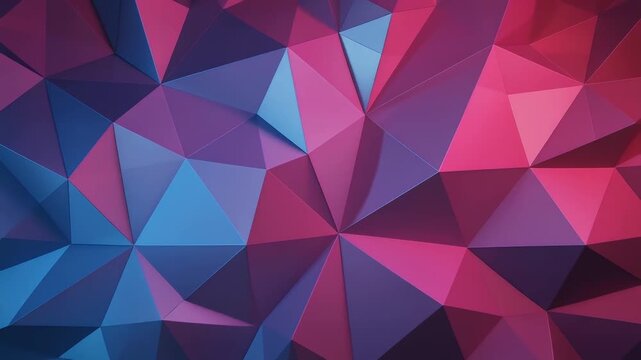 Low Poly Background in Pink Blue Gradient