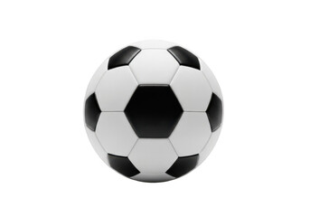 Fototapeta premium A black and white soccer ball on a plain background isolated on transparent background