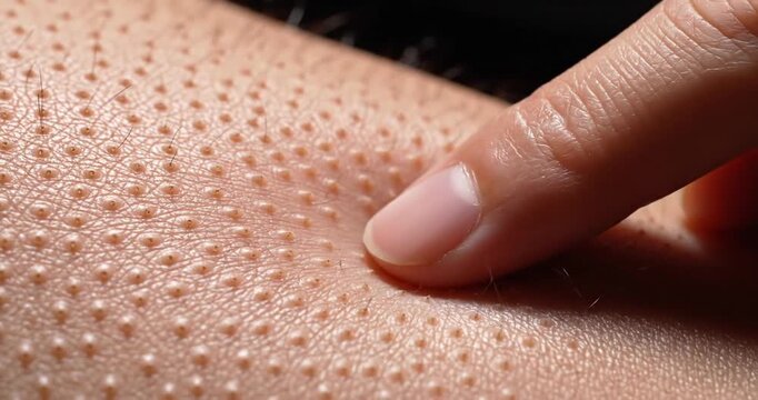 Close-up of human skin texture.