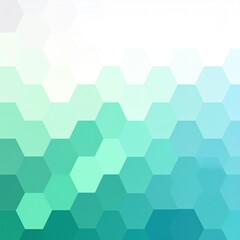 3D geometric hexagon pattern background seamless light teal gradient modern design