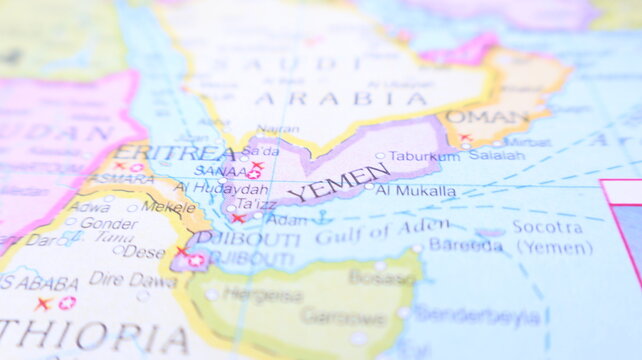Yemen on World Map, Travel Destinations Middle East