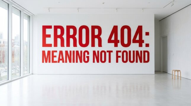 Error 404 meaning not found on gallery wall