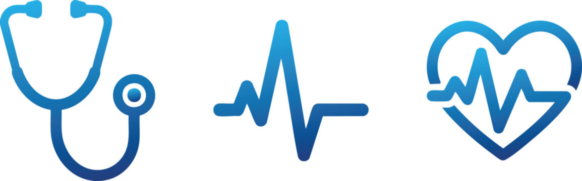 Medical Monitoring and Heartbeat Icons